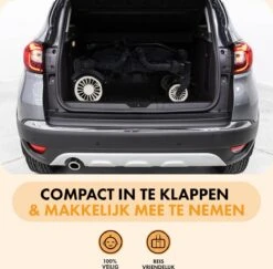 Deryan Luxe Sandy Bolderkar - Duo Buggy - Tandem Buggy - Opvouwbaar - Inklapbare Bolderwagen - Duo Kinderwagen - Zwart -Kampeeruitrusting 1200x1182 15