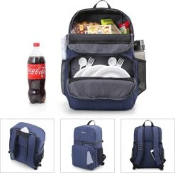Koeltas Rugzak (28L) - 16 Blikjes - Lunchtas Voor Dames En Heren - Picknicktas - Blauw 10 Koeltas Rugzak (28L) - 16 Blikjes - Lunchtas Voor Dames En Heren - Picknicktas - Blauw -Kampeeruitrusting 1200x1185 5