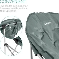 Navaris Klapstoel XXL - Campingstoel Met Opbergtas - Draagbare Stoel Voor Kamperen, Festivals En Vissen -Strandstoel - Inklapbaar - Grijs -Kampeeruitrusting 1200x1188 2