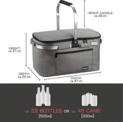 Bomoe Koeltas Picknickmand Opvouwbaar IceBreezer K47 - 47x27x26 Cm - 32 Liter- Perfect Voor Barbecues Of Boodschappen -Kampeeruitrusting 1200x1189 14