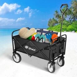 Rijoka Opvouwbare Bolderkar/Bolderwagen | Zwart 16 Rijoka Opvouwbare Bolderkar/Bolderwagen | Zwart -Kampeeruitrusting 1200x1197 10