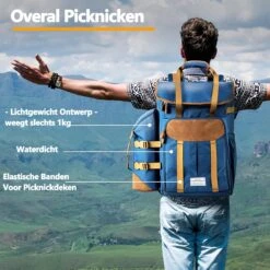 Cabinmax Koeltas - Koelrugzak - Picknick - Picknicktas Met Flessenhouder - Koelrugtas 24L - Olive Green -Kampeeruitrusting 1200x1198 26