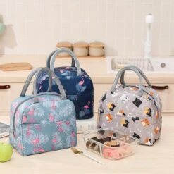 Koeltas - Lunchtas - Volwassenen En Kinderen - Compact & Handig: Zomer - Picknick -School - Lunch - Werk - Blauw Flamingo -Kampeeruitrusting 1200x1198 29