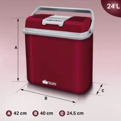 Tillvex- Koelbox, Coolbox, 24 Liter, Rood -Kampeeruitrusting 1200x1199 12