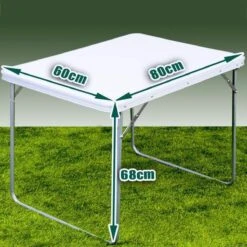 Merkloos Aluminium Inklapbare Tuintafel - Campingtafel - 80x60x68 Cm -Kampeeruitrusting 1200x1200 1006