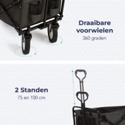 LifeGoods Bolderkar - Opvouwbaar - Draaibare Wielen - 2 Standen - 70KG Draagkracht - Grijs 13 LifeGoods Bolderkar - Opvouwbaar - Draaibare Wielen - 2 Standen - 70KG Draagkracht - Grijs -Kampeeruitrusting 1200x1200 1050
