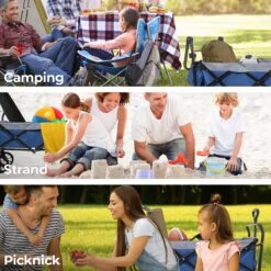 LifeGoods Bolderkar - Opvouwbaar - Tot 120KG - 103L - Extra Draagtas En Duwstang - Wasbaar Polyester - 98x45cm - Blauw/Grijs -Kampeeruitrusting 1200x1200 1071