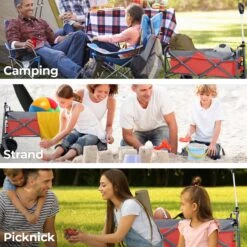 LifeGoods Bolderkar - Opvouwbaar - Tot 80KG - 94L - Wasbaar Polyester - 98x45cm - Rood/Grijs -Kampeeruitrusting 1200x1200 1091