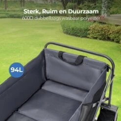 LifeGoods Bolderkar - Opvouwbaar - Tot 80KG - 94L - Wasbaar Polyester - 98x45cm - Zwart/Grijs 14 LifeGoods Bolderkar - Opvouwbaar - Tot 80KG - 94L - Wasbaar Polyester - 98x45cm - Zwart/Grijs -Kampeeruitrusting 1200x1200 1110