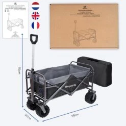 LifeGoods Bolderkar - Opvouwbaar - Tot 80KG - 94L - Wasbaar Polyester - 98x45cm - Zwart/Grijs 16 LifeGoods Bolderkar - Opvouwbaar - Tot 80KG - 94L - Wasbaar Polyester - 98x45cm - Zwart/Grijs -Kampeeruitrusting 1200x1200 1112