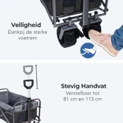 LifeGoods Bolderkar - Opvouwbaar - Tot 80KG - 94L - Wasbaar Polyester - 98x45cm - Zwart/Grijs 19 LifeGoods Bolderkar - Opvouwbaar - Tot 80KG - 94L - Wasbaar Polyester - 98x45cm - Zwart/Grijs -Kampeeruitrusting 1200x1200 1115