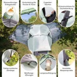 Skandika Bern 4 Koepeltent - Koepeltent - Tenten - 4 Persoons Kampeertent Met Panoramisch Dakraam, 2 Slaapcabines, Grondzeil, 210 Cm Stahoogte, Waterdicht, 4000 Mm Waterkolom - Grote Outdoor Familie Tent, Kampeertent - Grijs 12 Skandika Bern 4 Koepeltent - Koepeltent - Tenten - 4 Persoons Kampeertent Met Panoramisch Dakraam, 2 Slaapcabines, Grondzeil, 210 Cm Stahoogte, Waterdicht, 4000 Mm Waterkolom - Grote Outdoor Familie Tent, Kampeertent - Grijs -Kampeeruitrusting 1200x1200 117