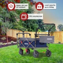AREBOS Premium Steekwagen Met Dak Opvouwbare Tuinkar Handkar Bolderkar Blauw / Grijs 14 AREBOS Premium Steekwagen Met Dak Opvouwbare Tuinkar Handkar Bolderkar Blauw / Grijs -Kampeeruitrusting 1200x1200 1194