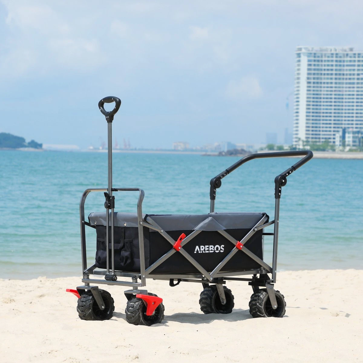 AREBOS Opvouwbare Steekwagen Met Telescopische Stang Draagvermogen 100 Kg 5 AREBOS Opvouwbare Steekwagen Met Telescopische Stang Draagvermogen 100 Kg - Afbeelding 5