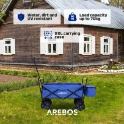 AREBOS Handwagen Vouwbare Dak Handwagen Vouwbare Trolley Uitrustingswagen Blauw 14 AREBOS Handwagen Vouwbare Dak Handwagen Vouwbare Trolley Uitrustingswagen Blauw -Kampeeruitrusting 1200x1200 1211