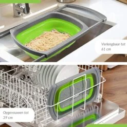 Buxibo - 3-Delige Keuken Vergiet Set Inklapbaar Groen/Grijs 39 Buxibo - 3-Delige Keuken Vergiet Set Inklapbaar Groen/Grijs -Kampeeruitrusting 1200x1200 1259