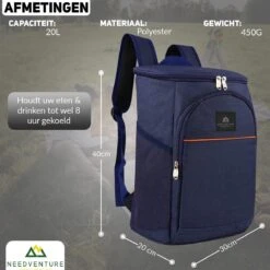 Needventure Koeltas - Lunchtas - Koelrugtas - Picknicktas - 20 Liter - Flessenhouder - Bieropener - Blauw 13 Needventure Koeltas - Lunchtas - Koelrugtas - Picknicktas - 20 Liter - Flessenhouder - Bieropener - Blauw -Kampeeruitrusting 1200x1200 1377