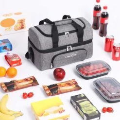 Lifewit 20L Koeltas | 20 Liter | Opvouwbaar | Koelbox-Koeltas | Isolatietas/ Picknicktas Voor Levensmiddelen / Grijs -Kampeeruitrusting 1200x1200 1411