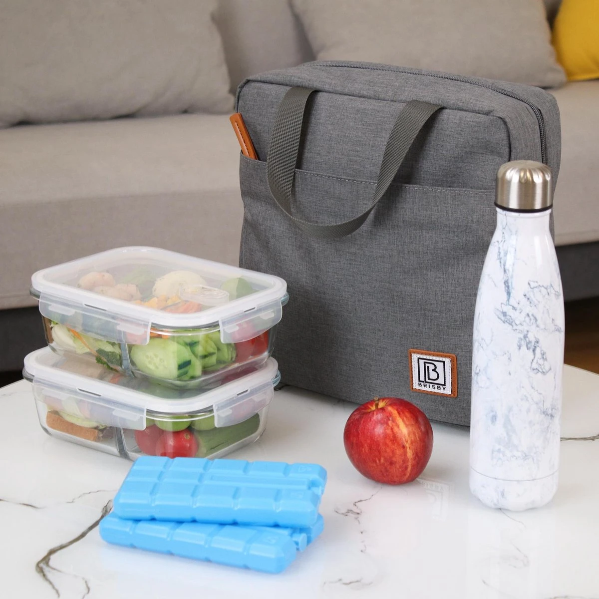 Brisby 4 Laags Geïsoleerde Koeltas - Lunchtas 7 Liter - Donkergrijs 3 Brisby 4 Laags Geïsoleerde Koeltas - Lunchtas 7 Liter - Donkergrijs - Afbeelding 3