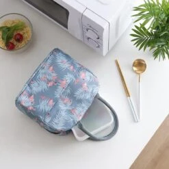 Koeltas - Lunchtas - Volwassenen En Kinderen - Compact & Handig: Zomer - Picknick -School - Lunch - Werk - Grijs Flamingo -Kampeeruitrusting 1200x1200 1443