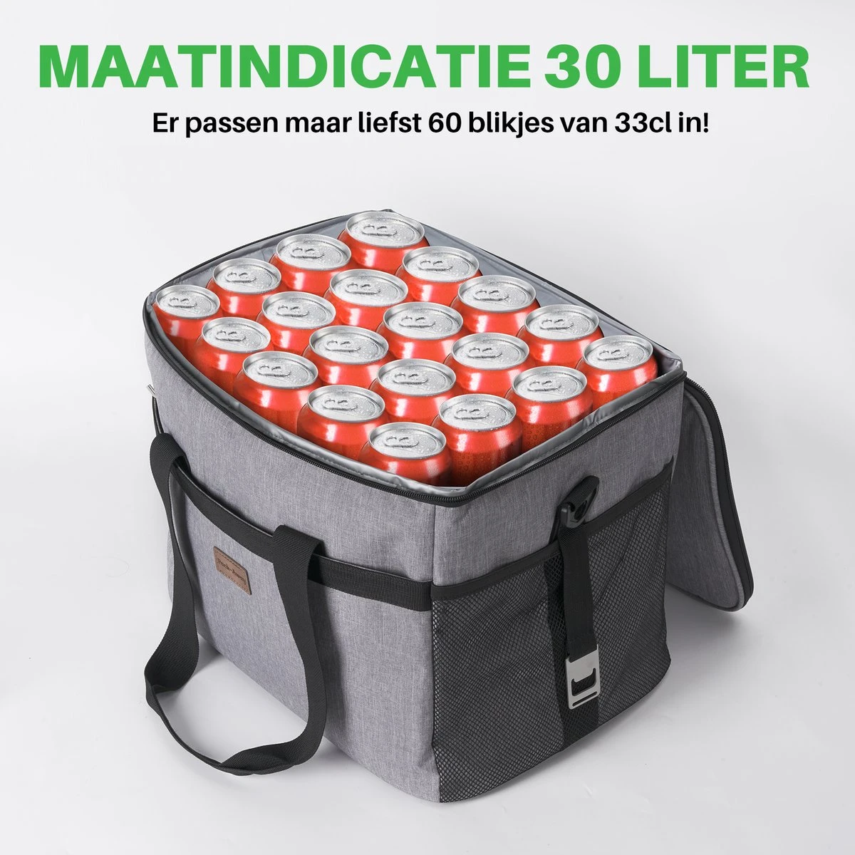 Packaway 4 Laags Geïsoleerde Koeltas - Lunchtas 30 Liter - Grijs 14 Packaway 4 Laags Geïsoleerde Koeltas - Lunchtas 30 Liter - Grijs - Afbeelding 14