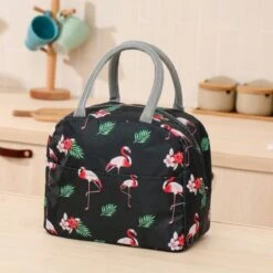 Koeltas - Lunchtas - Volwassenen En Kinderen - Compact & Handig: Zomer - Picknick -School - Lunch - Werk - Zwart Flamingo -Kampeeruitrusting 1200x1200 1539