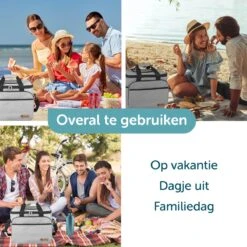 ForDig Koeltas XL Grijs (30 Liter) - Gemaakt Van 600D Polyester Met PEVA-Voering - Ruimte Voor 40 Blikjes Of 20 Halve Liter Flessen - Opvouwbaar Koel Tas Met Easy-Acces Flap - Ruimte Voor Bestek - Picknick Cool Bag - Coolerbag - Grote Cooler -Kampeeruitrusting 1200x1200 1591