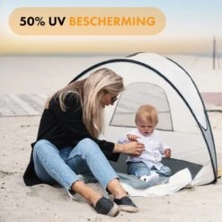Deryan Luxe Pop Up Strandtent - Anti-UV 50+ - Cream -Kampeeruitrusting 1200x1200 170