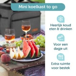 ForDig Koeltas L Zwart (15 Liter) - Gemaakt Van 600D Polyester Met PEVA-Voering - Ruimte Voor 20 Blikjes Of 10 Halve Liter Flessen - Opvouwbaar Koel Tas Met Easy-Acces Flap - Ruimte Voor Bestek - Picknick Cool Bag - Coolerbag - Grote Cooler -Kampeeruitrusting 1200x1200 1708