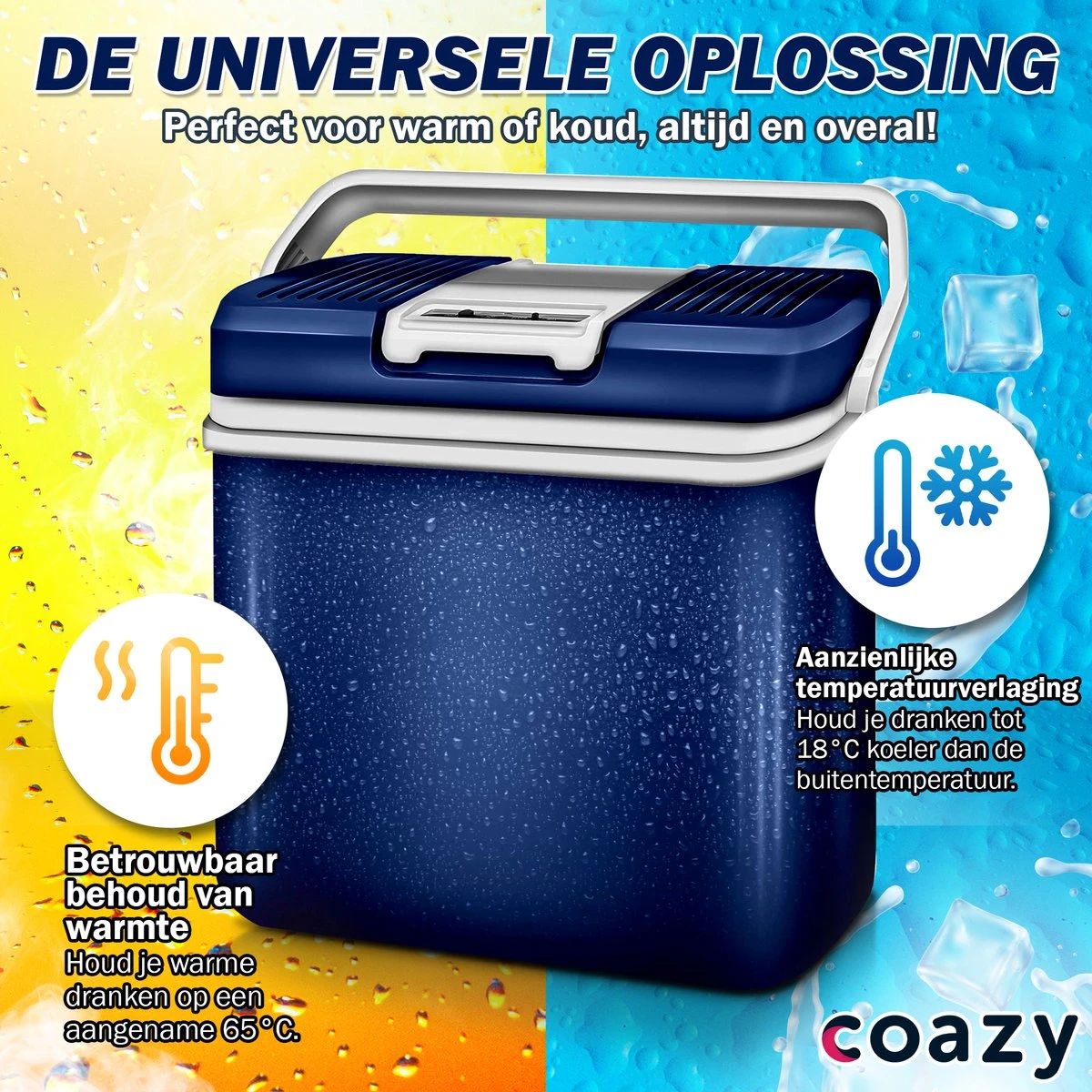Coazy Koelbox 24L Elektrisch 12v 230 Volt - Met ECO Modus Voor Auto & Camping - Elektrische Frigobox Klein - Verkoelt En Verwarmt - Eco Modus - MiniBar - Electrische Mini Koelkast 4 Coazy Koelbox 24L Elektrisch 12v 230 Volt - Met ECO Modus Voor Auto & Camping - Elektrische Frigobox Klein - Verkoelt En Verwarmt - Eco Modus - MiniBar - Electrische Mini Koelkast - Afbeelding 4