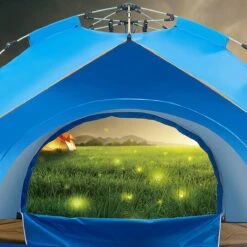 Fish Life Waterdichte Tent - Lichtgewicht Tent - Tent Voor 2-4 Personen - 200*200*140 Cm - Outdoor Camping Tent - Licht Blauw -Kampeeruitrusting 1200x1200 211