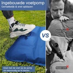 Hikr® Slaapmat 10cm+ Dikte - Comfortabel Luchtmatras - Zelfopblazend Met De Voet - TPU+40D Nylon - Slaapmatje Eenpersoons En Uit Te Breiden Tot Tweepersoons - Slaapmat Met Ingebouwde Pomp 10 Hikr® Slaapmat 10cm+ Dikte - Comfortabel Luchtmatras - Zelfopblazend Met De Voet - TPU+40D Nylon - Slaapmatje Eenpersoons En Uit Te Breiden Tot Tweepersoons - Slaapmat Met Ingebouwde Pomp -Kampeeruitrusting 1200x1200 248