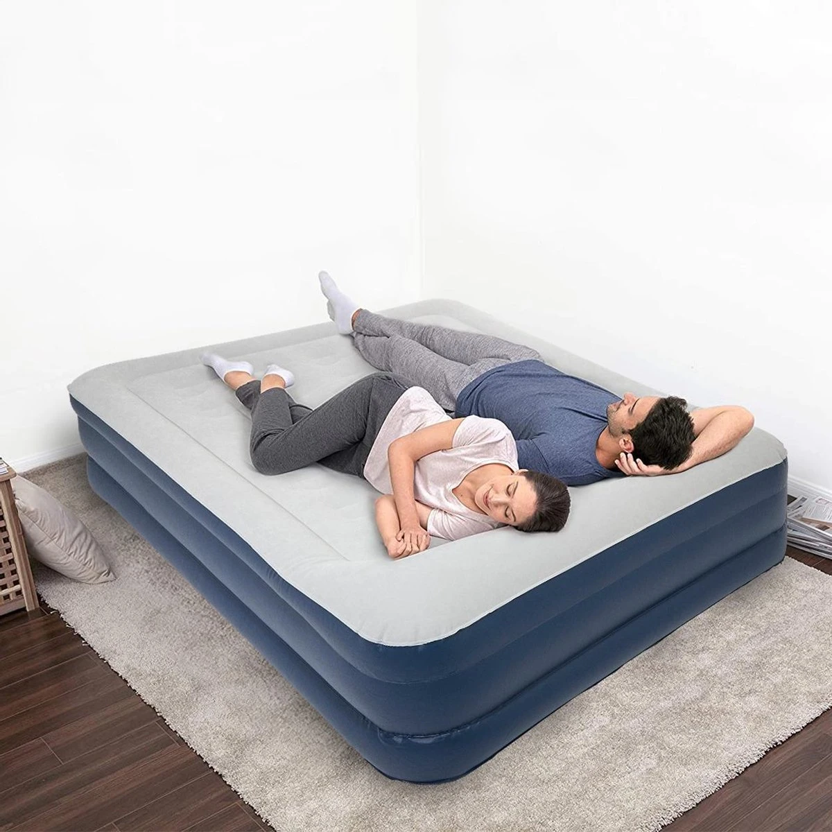 LifeGoods Luchtbed - 2 Persoons - Met Ingebouwde Pomp - Incl. Draagtas En Reparatiekit 9 LifeGoods Luchtbed - 2 Persoons - Met Ingebouwde Pomp - Incl. Draagtas En Reparatiekit - Afbeelding 9