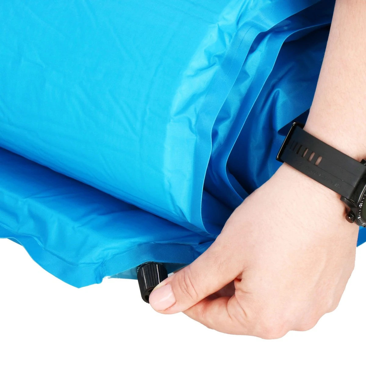 Springos Slaapmat | Zelfopblazend | 186 Cm | Inclusief Hoes & Hoofdkussen | Lichtblauw 10 Springos Slaapmat | Zelfopblazend | 186 Cm | Inclusief Hoes & Hoofdkussen | Lichtblauw - Afbeelding 10