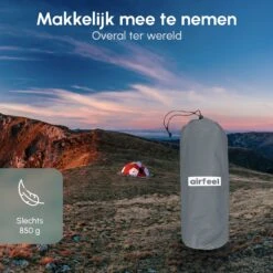 AirFeel Opblaasbaar Slaapmatje - Ingebouwde Pomp En Kussen - Lichtgewicht - 196 X 60 X 6cm - Gray -Kampeeruitrusting 1200x1200 378