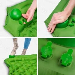 TRVLMORE Slaapmat - Zelfopblazend - 1 Persoons - Ingebouwde Pomp En Kussen - Groen -Kampeeruitrusting 1200x1200 418