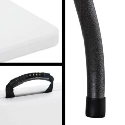 Casaria Tuintafel Opvouwbaar – Met Draaggreep 220x70 Cm – Wit -Kampeeruitrusting 1200x1200 698