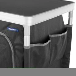 Campart Campingkast CU-0719 – Opvouwbaar En Verstelbaar - 4 Verstelbare Poten - 3 Lagen - Aluminium Frame - Grijs -Kampeeruitrusting 1200x1200 726