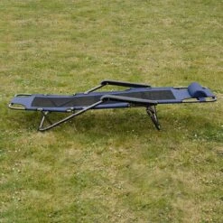 Ligstoel 180x60cm - Opvouwbaar Campingstoel Ligbed Strandstoel Tuinstoel Vouwligstoel Blauw -Kampeeruitrusting 1200x1200 772