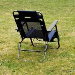 Ligstoel 155x60cm - Opvouwbaar Campingstoel Ligbed Strandstoel Tuinstoel Vouwligstoel Blauw -Kampeeruitrusting 1200x1200 873