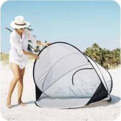Deryan Luxe Pop Up Strandtent XXL - Anti-UV 50+ - Zilver 24 Deryan Luxe Pop Up Strandtent XXL - Anti-UV 50+ - Zilver -Kampeeruitrusting 1200x1200 88