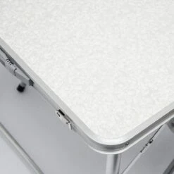 Aluminium Kampeertafel 120x60cm - Campingtafel Inklapbaar - 3-voudig Verstelbare Vouwtafel Grijs -Kampeeruitrusting 1200x1200 983