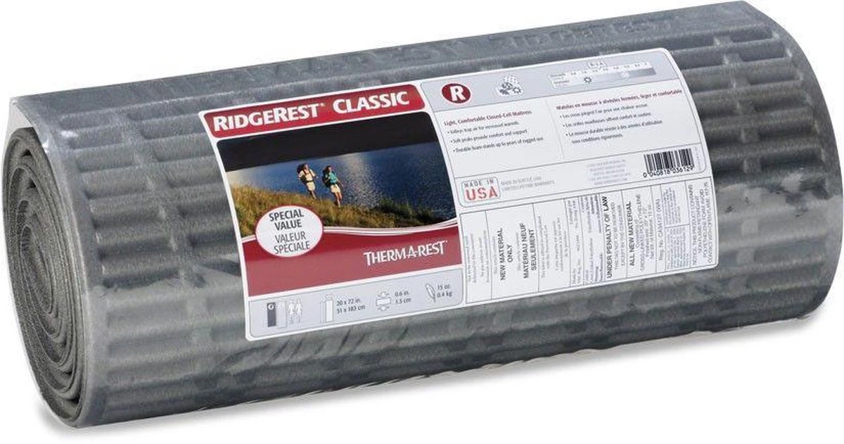 Thermarest RidgeRest Classic Slaapmat Regular Zwart 5 Thermarest RidgeRest Classic Slaapmat Regular Zwart - Afbeelding 5