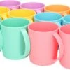 12x Stuks Plastic Drinkbekers Van Kunststof 350 Ml Multi-color - Limonade Bekers - Campingservies/picknickservies