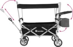 Tectake - Opvouwbare Bolderwagen Handkar Nico Zwart - 403549 -Kampeeruitrusting 1200x771 7