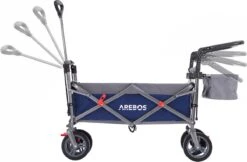 AREBOS Premium Steekwagen Met Dak Opvouwbare Tuinkar Handkar Bolderkar Blauw / Grijs 22 AREBOS Premium Steekwagen Met Dak Opvouwbare Tuinkar Handkar Bolderkar Blauw / Grijs -Kampeeruitrusting 1200x787 4