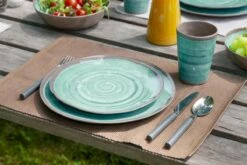 Bo-Camp Servies Halo - 12 Delig Melamine - Aqua -Kampeeruitrusting 1200x800 222