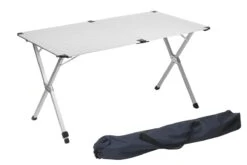 Campart Campingtafel XL TA-0806 - Opvouwbaar, Lichtgewicht En Met Verstelbare Poten - Kampeertafel Inklapbaar Inclusief Opbergtas - 140 X 80 X 70 Cm - Wit -Kampeeruitrusting 1200x802 6