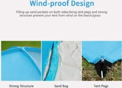 IGOODS Pop-up Tent - 2/3-Persoons - Blauw -Kampeeruitrusting 1200x866 1