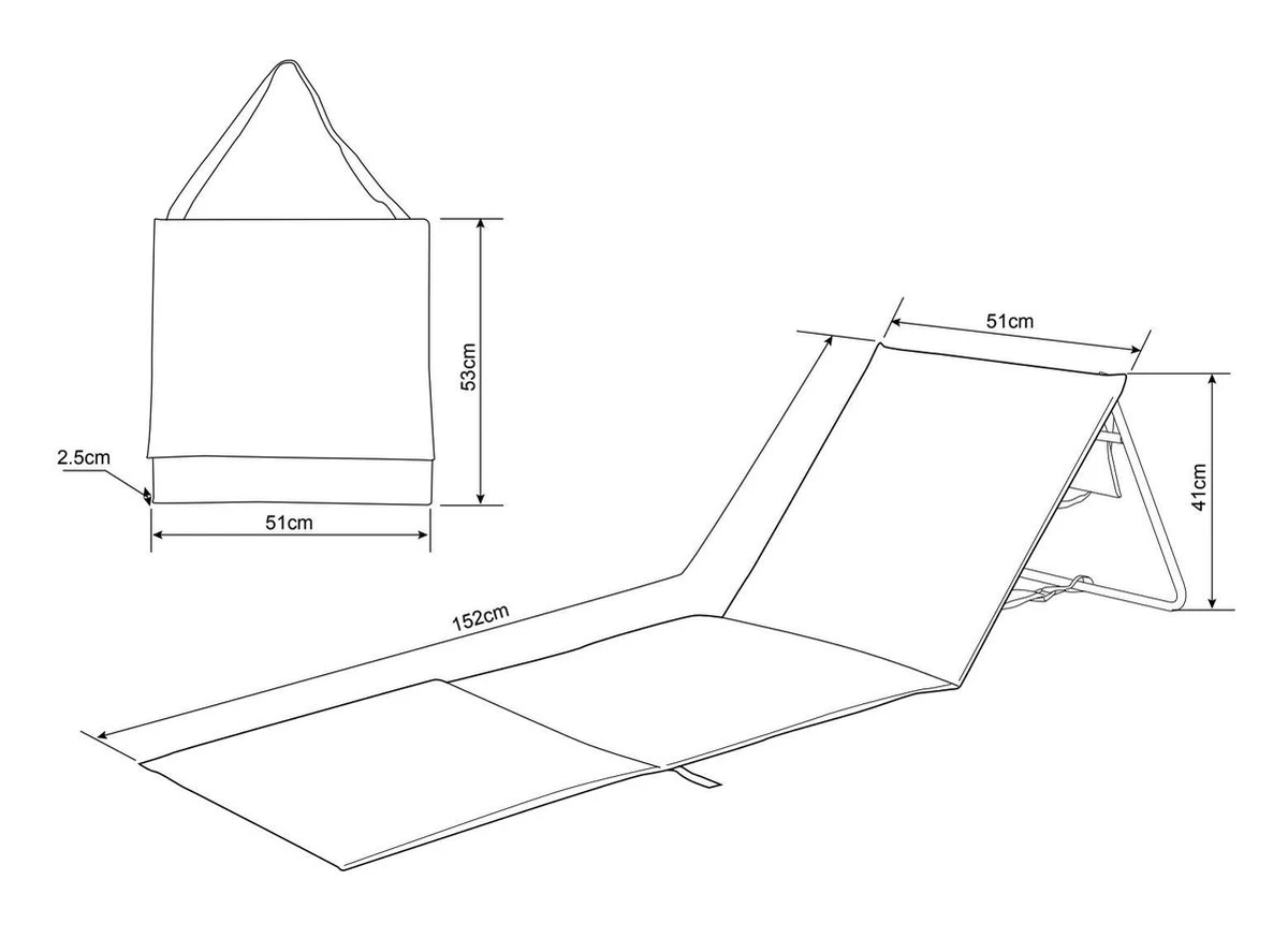 Intimo Strandmat - 2 Stuks - Grijs - 100x51x41cm 13 Intimo Strandmat - 2 Stuks - Grijs - 100x51x41cm - Afbeelding 13